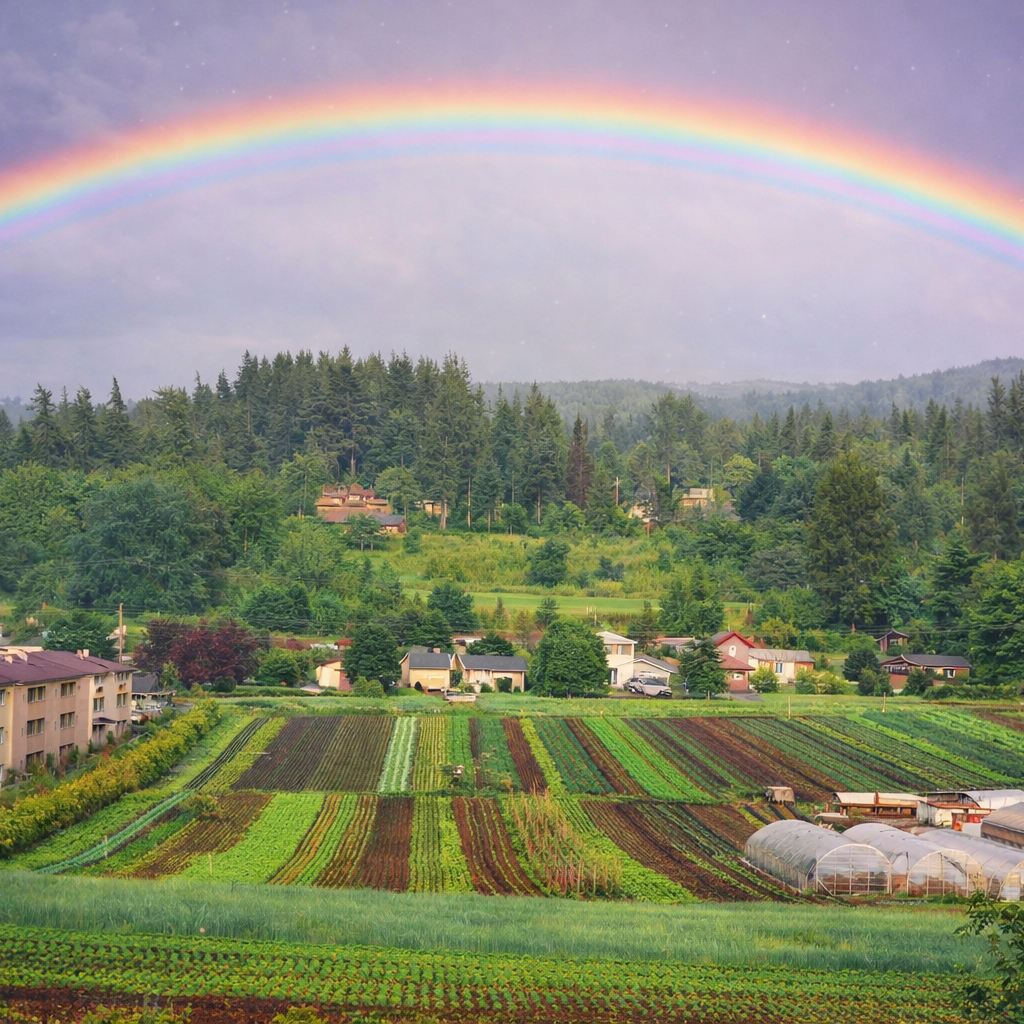 Picking vegetables at Joe's Gardens